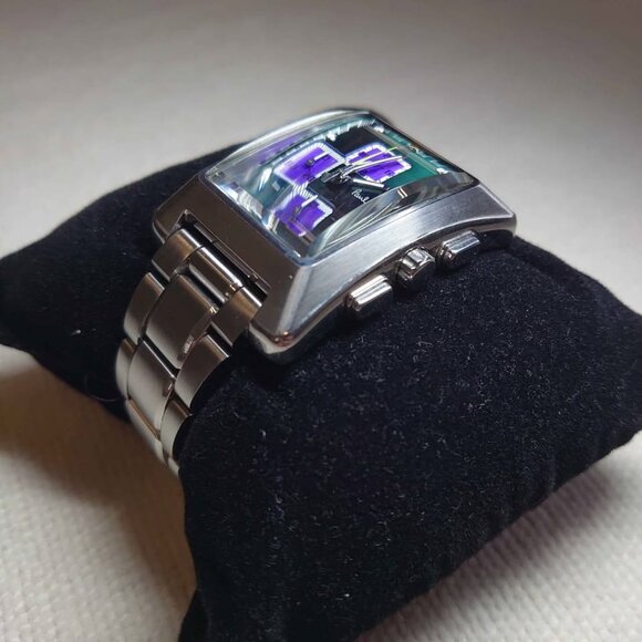 Paul Smith Men's Chronograph Watch Teal & Purple (Quartz, Citizen Mvt) Working - Picture 4 of 5